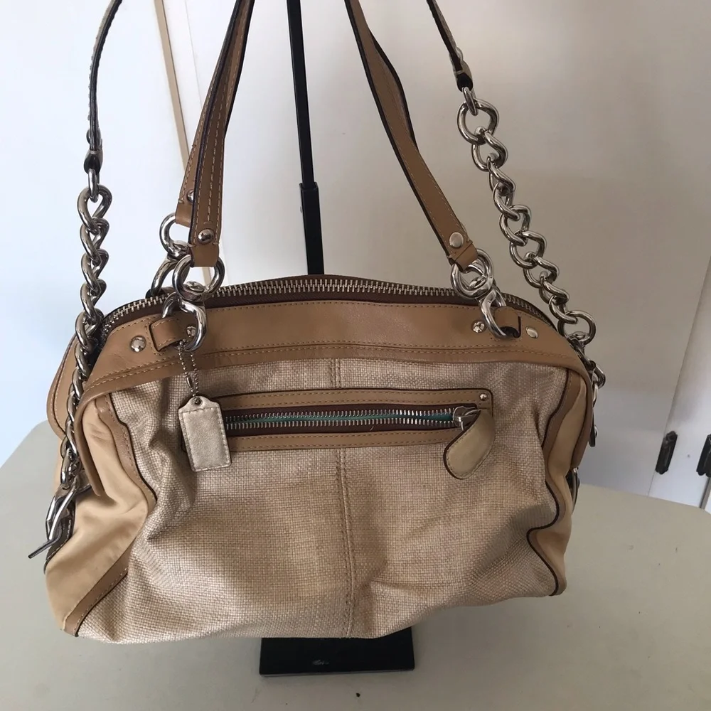 Coach large straw satchel - Picture 5 of 7